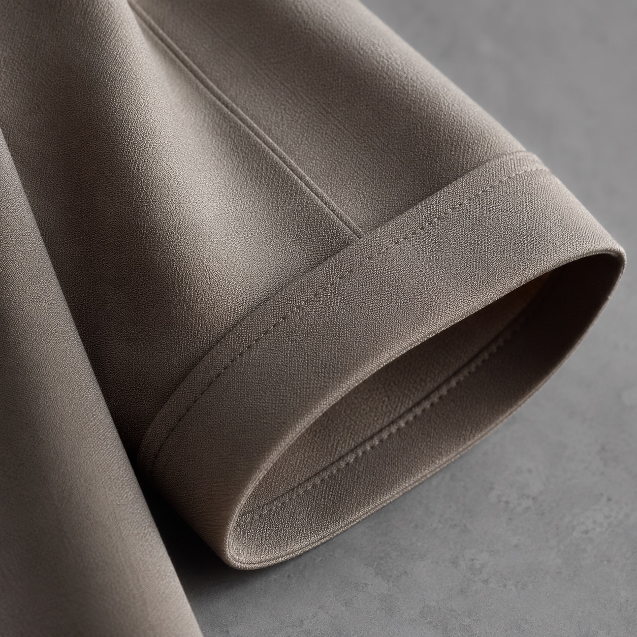 Holloway closed abaya — Abayas & Robes by RUQYAH. close detail of the fabric and finish.