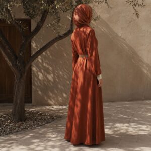 Ilkley closed abaya — Abayas & Robes by RUQYAH. worn by a model.