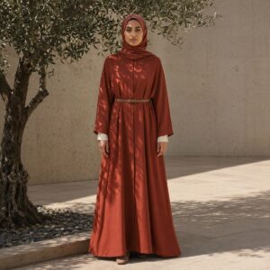 Ilkley closed abaya — Abayas & Robes by RUQYAH. worn by a model.