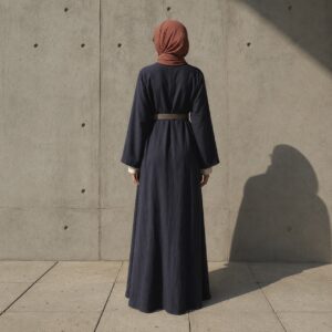 Fenwick closed abaya — Abayas & Robes by RUQYAH. worn by a model.