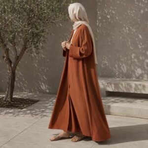 Ashridge closed abaya — Abayas & Robes by RUQYAH. worn by a model.