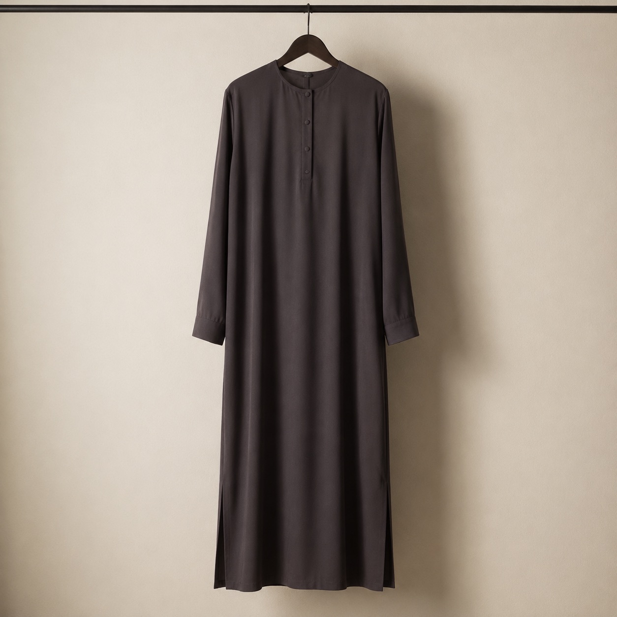 Elmsett closed abaya — Abayas & Robes by RUQYAH. product photograph on a white background.