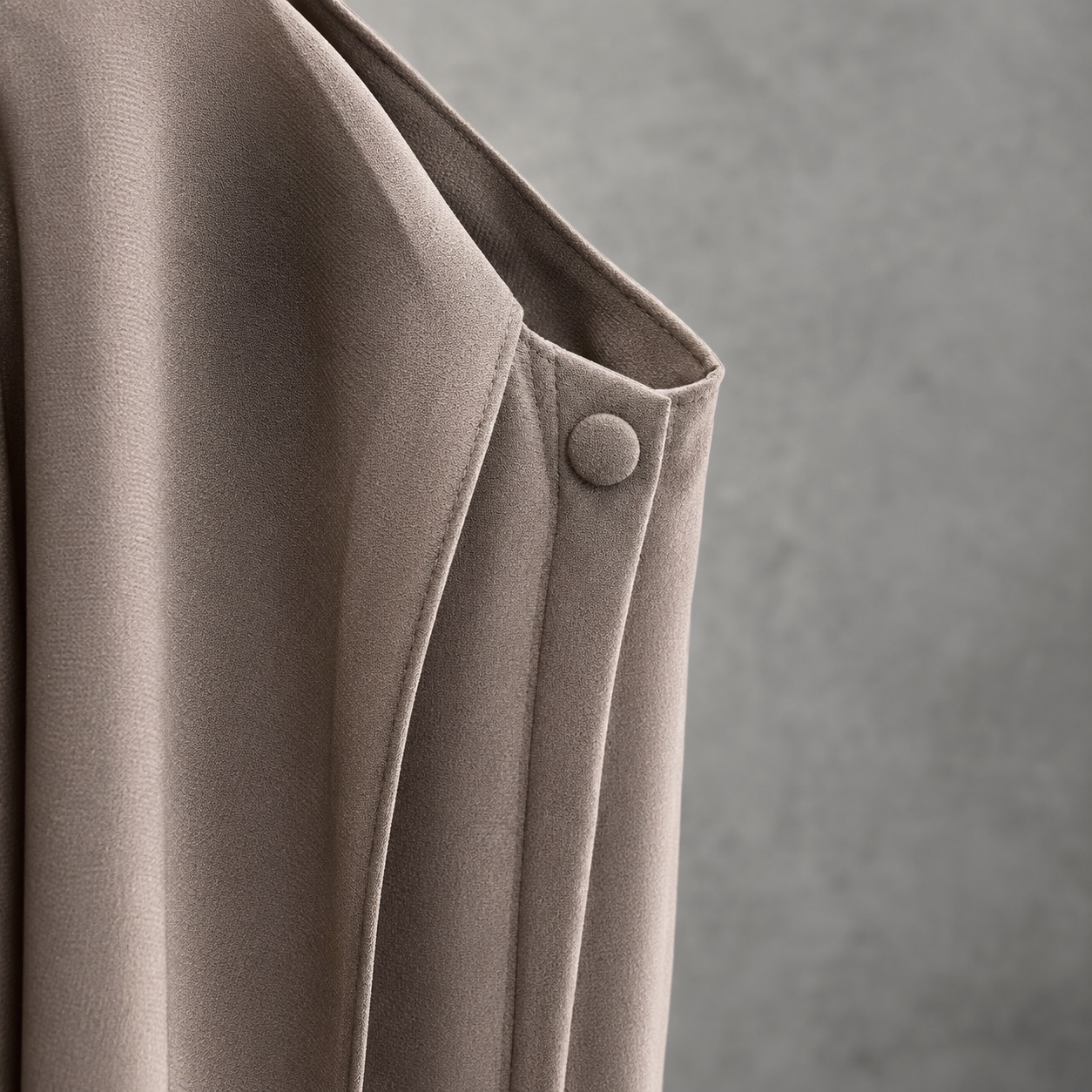 Fenwick open-front abaya — Abayas & Robes by RUQYAH. close detail of the fabric and finish.