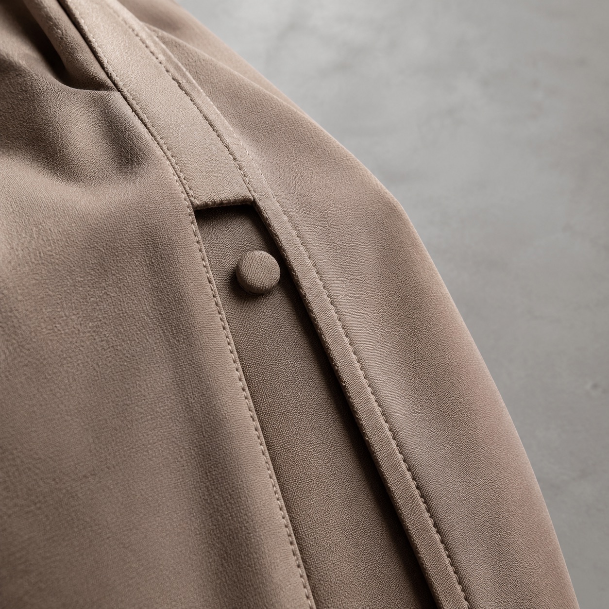 Cotswold open-front abaya — Abayas & Robes by RUQYAH. close detail of the fabric and finish.
