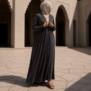 Granta shirt dress — Long Dresses by RUQYAH. worn by a model.