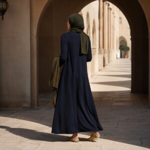 Elmsett shirt dress — Long Dresses by RUQYAH. worn by a model.