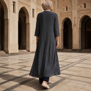 Holloway column dress — Long Dresses by RUQYAH. worn by a model.