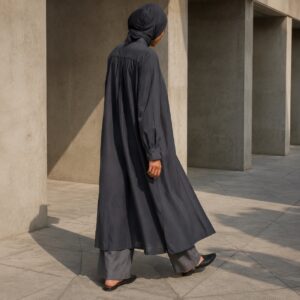 Selborne column dress — Long Dresses by RUQYAH. worn by a model.