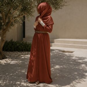 Purbeck shirt dress — Long Dresses by RUQYAH. worn by a model.