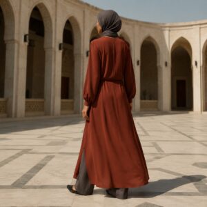 Wyndale column dress — Long Dresses by RUQYAH. worn by a model.