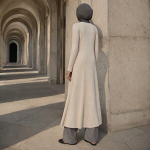 Thornbury column dress — Long Dresses by RUQYAH. worn by a model.