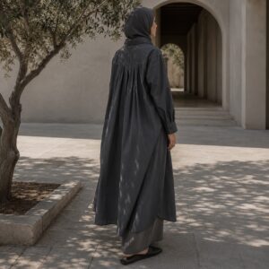 Rowanhill shirt dress — Long Dresses by RUQYAH. worn by a model.