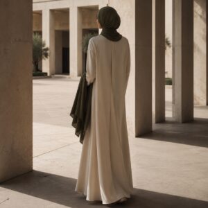 Ilkley column dress — Long Dresses by RUQYAH. worn by a model.