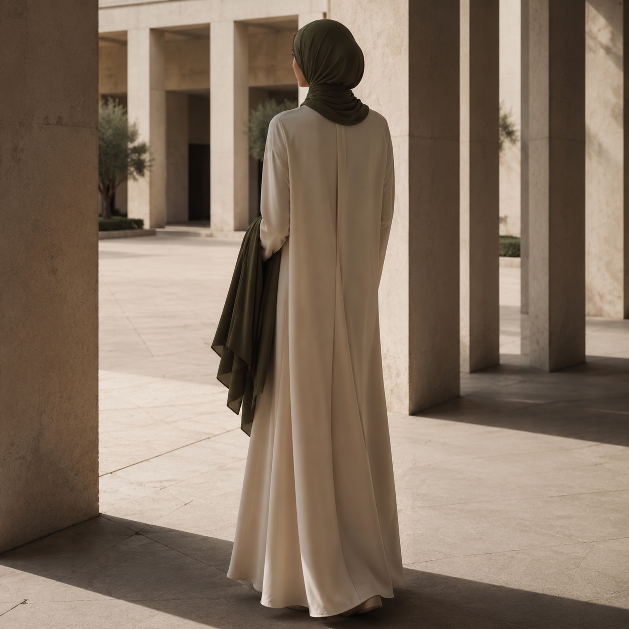 Ilkley column dress — Long Dresses by RUQYAH. worn by a model.
