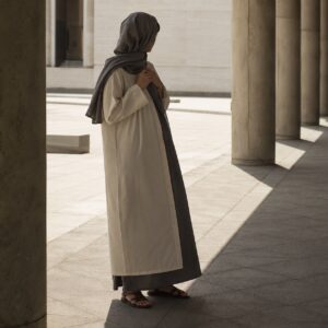 Selborne column dress — Long Dresses by RUQYAH. worn by a model.