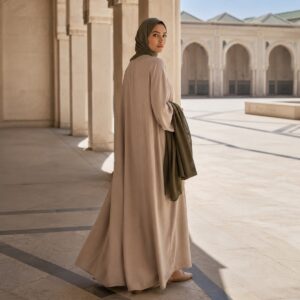 Granta rectangular shawl Shawls & Headscarves. modelled, front view.