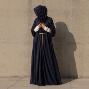 Marlow jersey wrap headscarf — Shawls & Headscarves by RUQYAH. worn by a model.