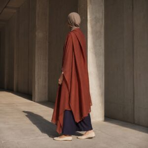 Nettlebed rectangular shawl — Shawls & Headscarves by RUQYAH. worn by a model.