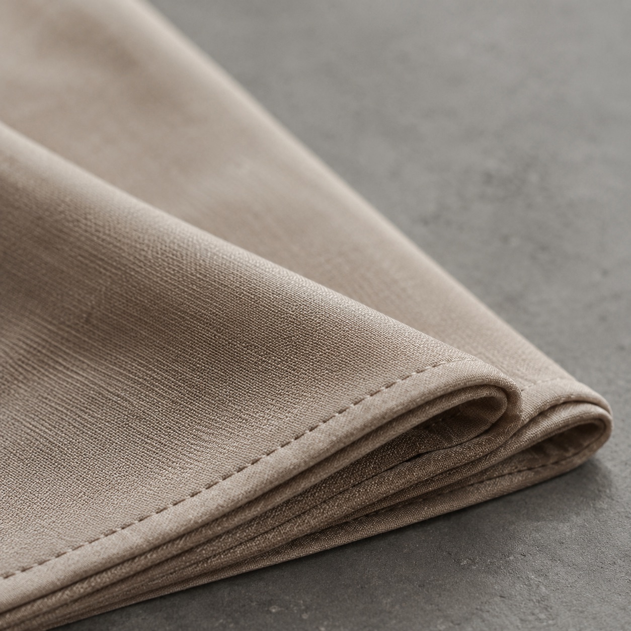 Fenwick square headscarf — Shawls & Headscarves by RUQYAH. close detail of the fabric and finish.