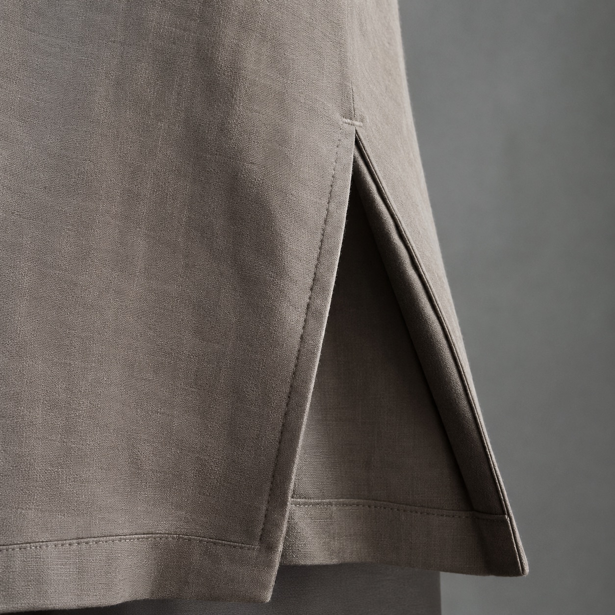 Marlow longline tunic — Tunics & Overtops by RUQYAH. close detail of the fabric and finish.