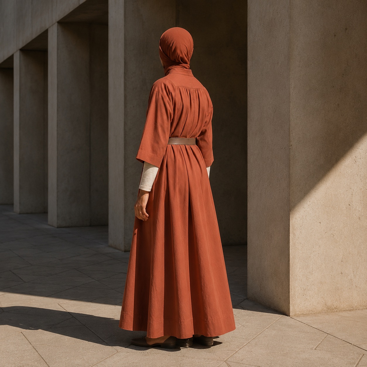 Marlow longline tunic — Tunics & Overtops by RUQYAH. worn by a model.
