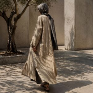 Thornbury longline tunic — Tunics & Overtops by RUQYAH. worn by a model.
