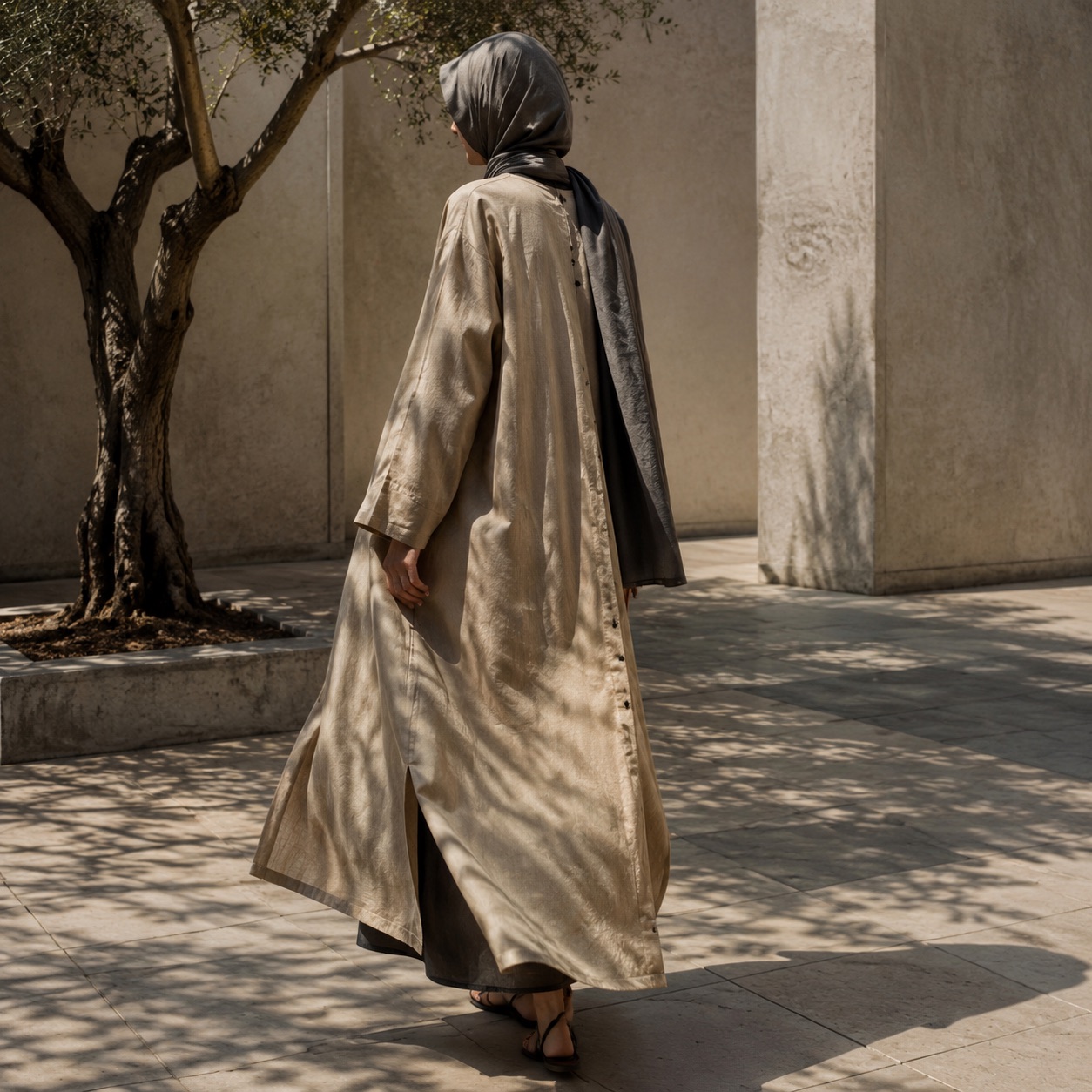 Thornbury longline tunic — Tunics & Overtops by RUQYAH. worn by a model.