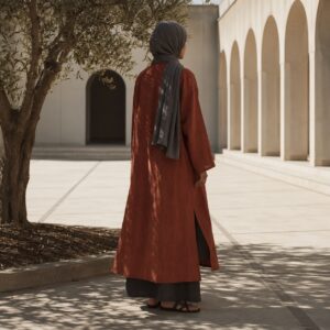 Ilkley longline tunic — Tunics & Overtops by RUQYAH. worn by a model.