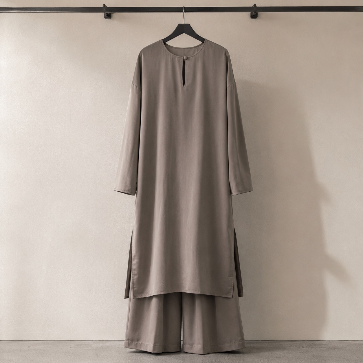 Elmsett longline tunic — Tunics & Overtops by RUQYAH. product photograph on a white background.