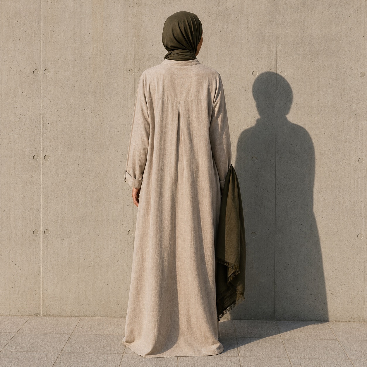 Elmsett longline tunic — Tunics & Overtops by RUQYAH. worn by a model.