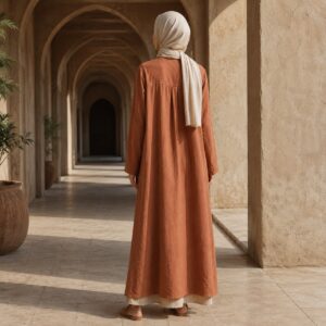 Purbeck longline tunic — Tunics & Overtops by RUQYAH. worn by a model.