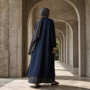 Rowanhill longline tunic — Tunics & Overtops by RUQYAH. worn by a model.