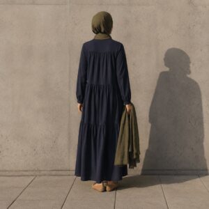 Quantock longline tunic — Tunics & Overtops by RUQYAH. worn by a model.