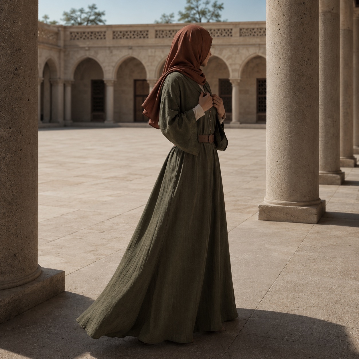 Lindisfarne kaftan tunic — Tunics & Overtops by RUQYAH. worn by a model.