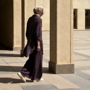 Nettlebed palazzo co-ord — Trouser Sets by RUQYAH. worn by a model.