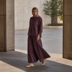 Nettlebed palazzo co-ord — Trouser Sets by RUQYAH. worn by a model.