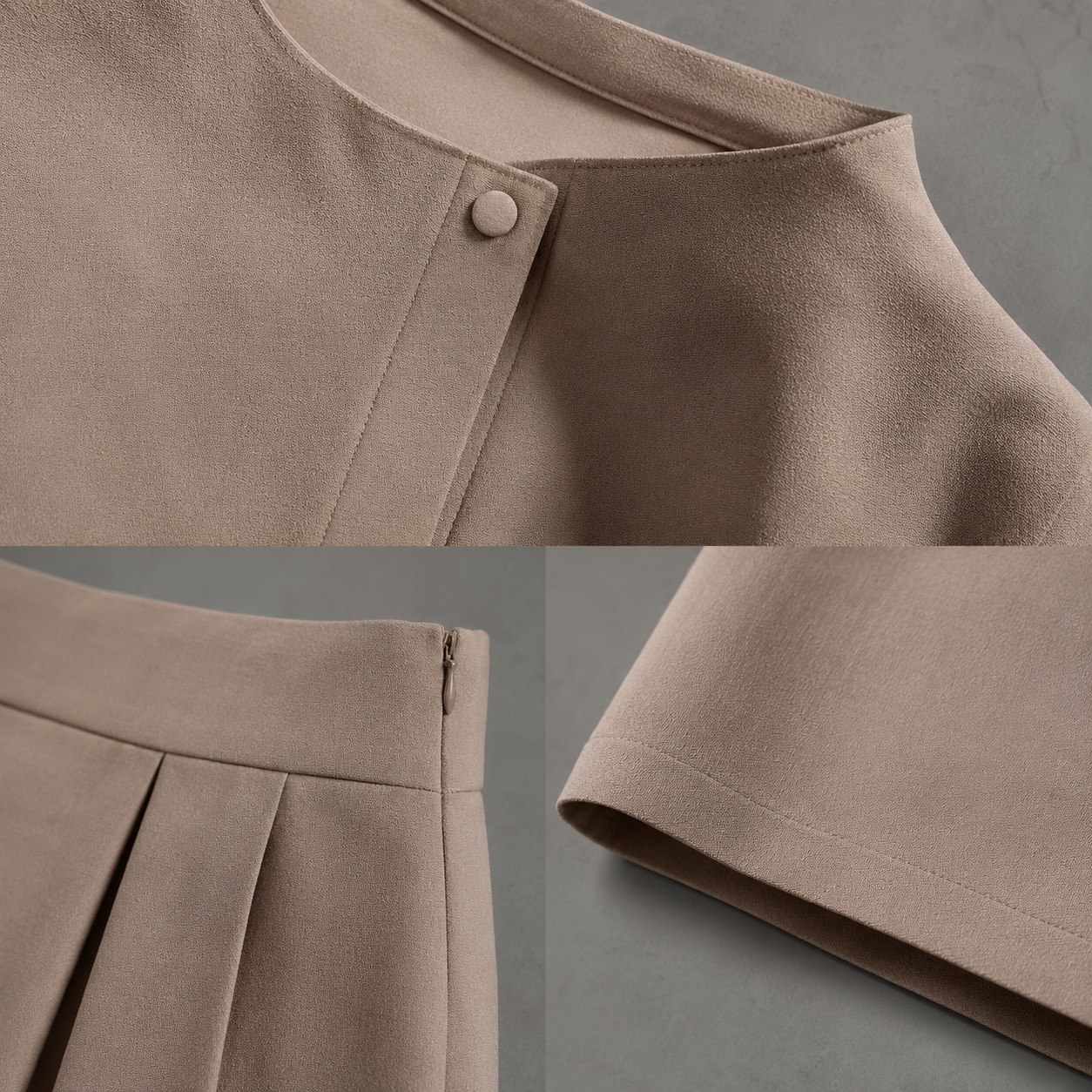 Purbeck palazzo co-ord — Trouser Sets by RUQYAH. close detail of the fabric and finish.