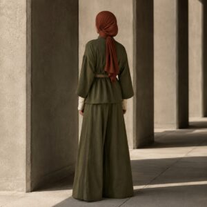 Thornbury palazzo co-ord — Trouser Sets by RUQYAH. worn by a model.
