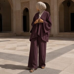 Brackenmoor wide-leg trouser set — Trouser Sets by RUQYAH. worn by a model.