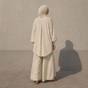 Rowanhill palazzo co-ord — Trouser Sets by RUQYAH. worn by a model.