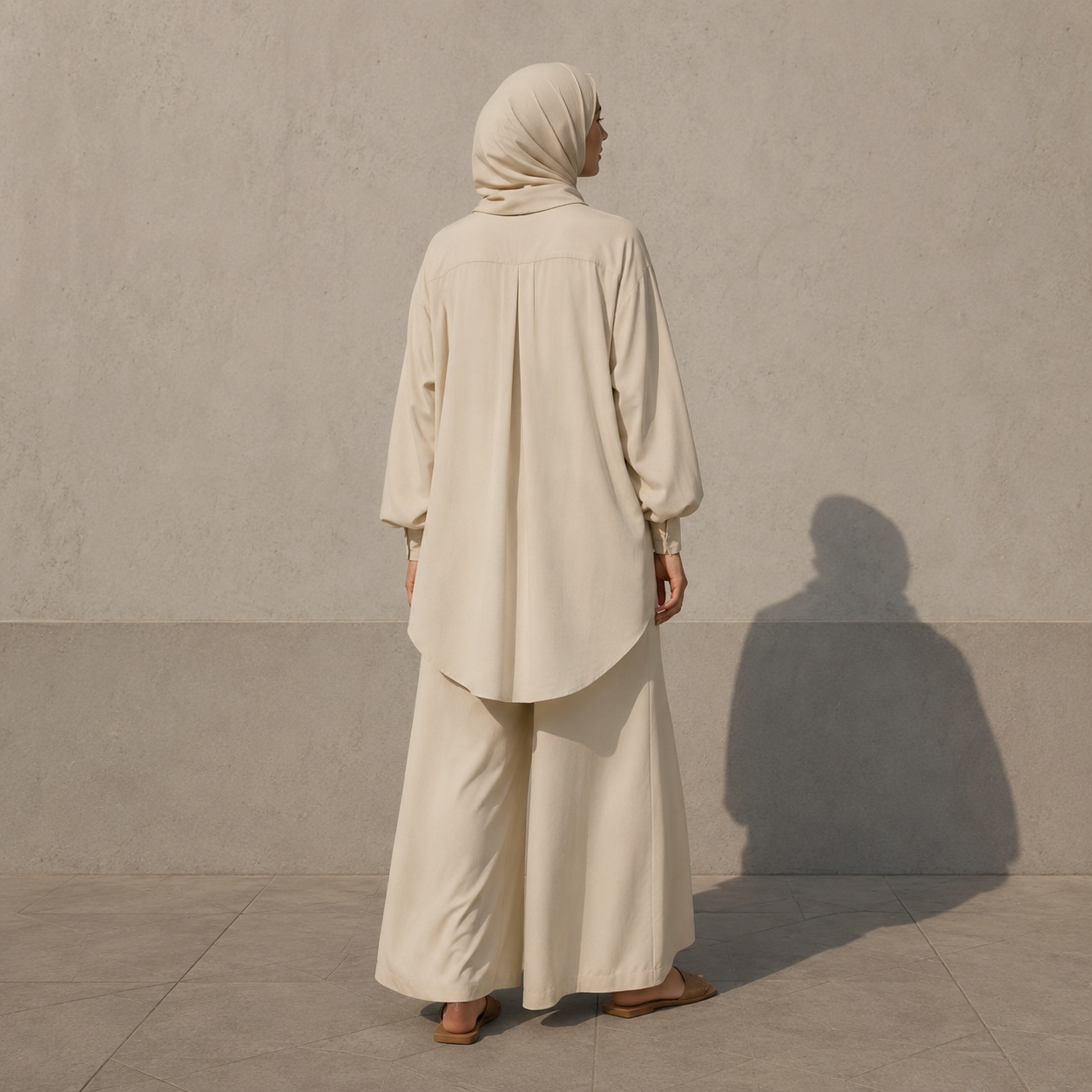 Rowanhill palazzo co-ord — Trouser Sets by RUQYAH. worn by a model.