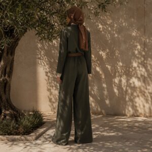 Ashridge wide-leg trouser set — Trouser Sets by RUQYAH. worn by a model.
