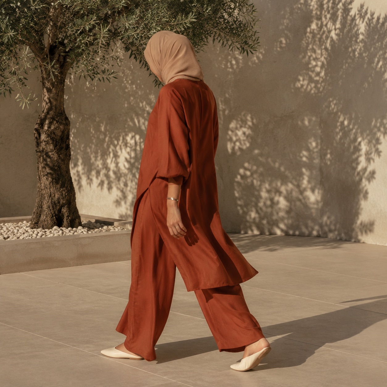 Orford wide-leg trouser set — Trouser Sets by RUQYAH. worn by a model.