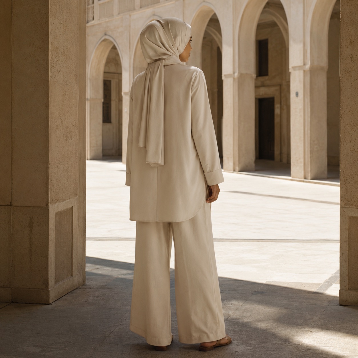 Kestrel palazzo co-ord — Trouser Sets by RUQYAH. worn by a model.