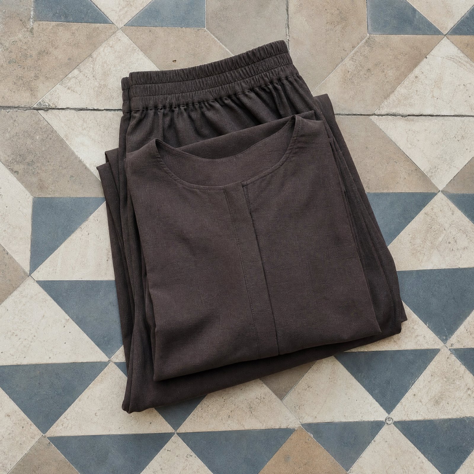 Folded trouser sets from the RUQYAH range